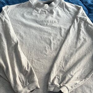 Fear of God Essentials Light Gray Crewneck Sweater